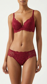 The Crimson Muse: Double-Push Up Bridal Ensemble DA11